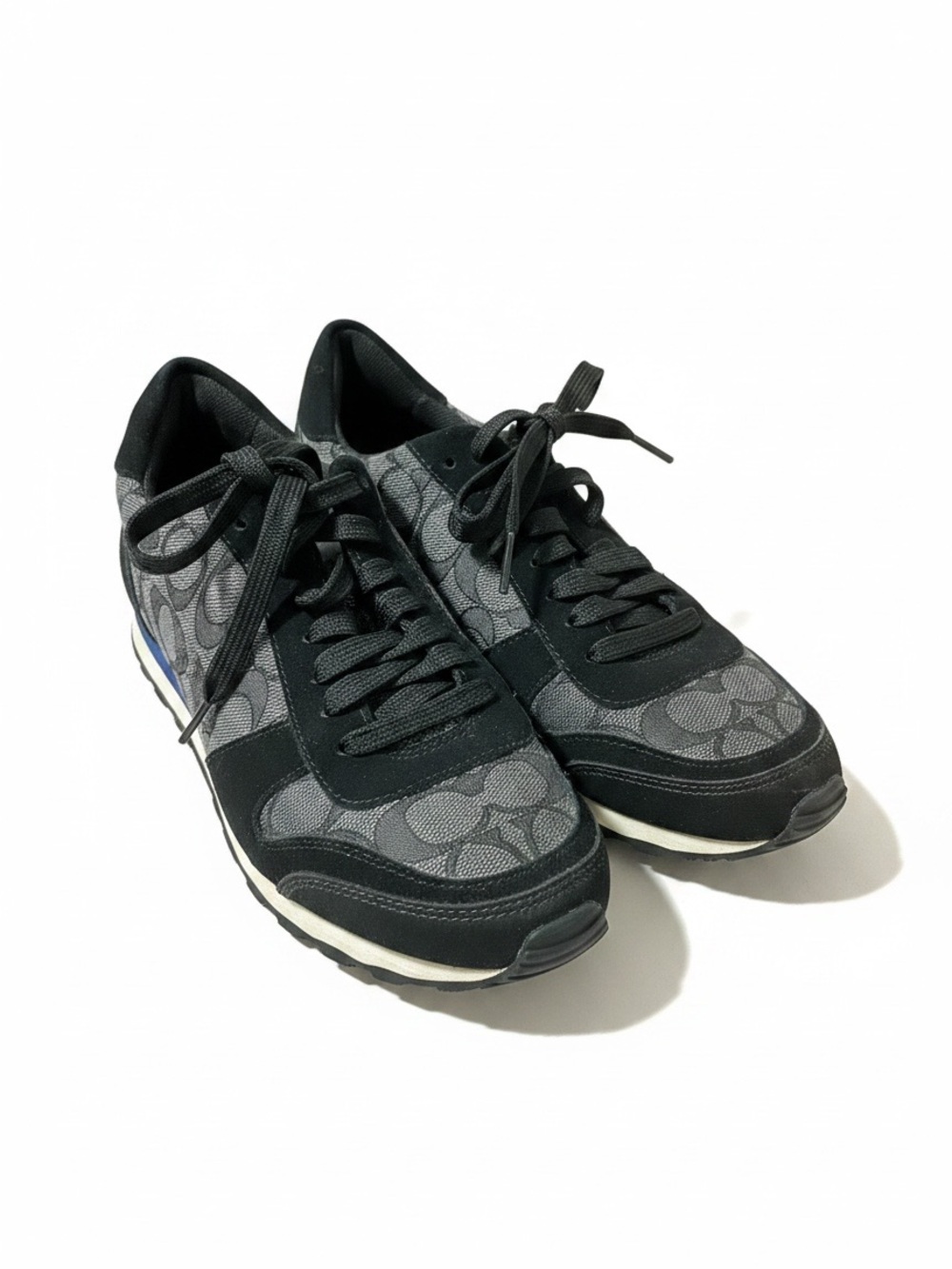 Coach Signature C Jacquard Black Sneakers Size 7.5